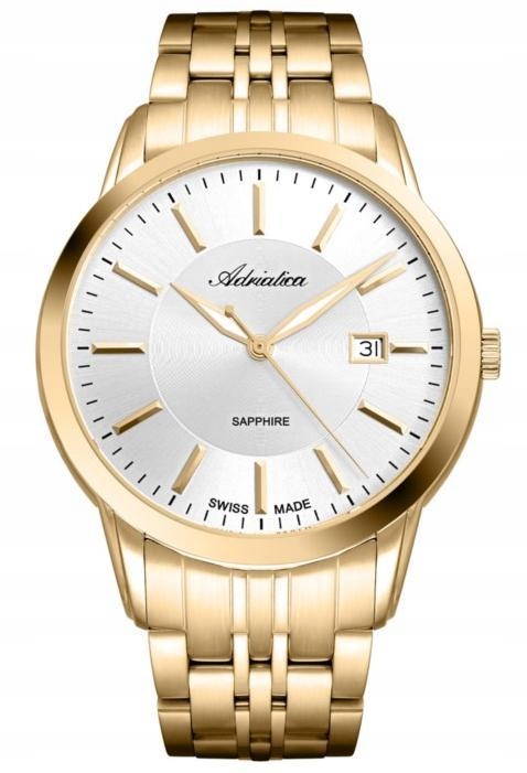 Nové Originální Pánské Hodinky Adriatica A8306.1113Q Sapphire data gravírování