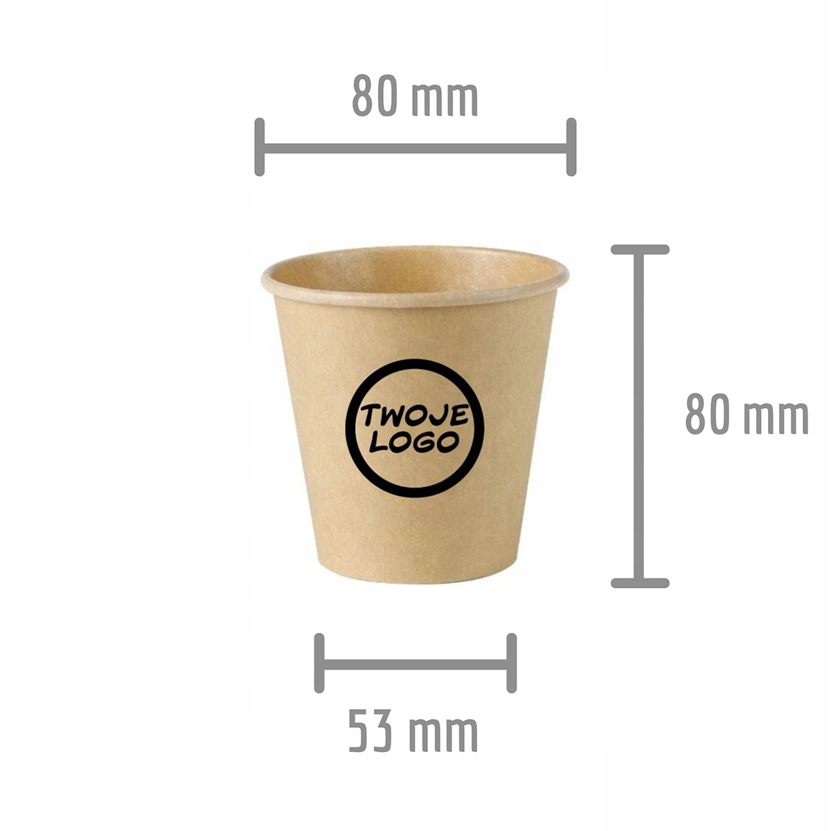 Papírové kelímky o objemu 180 ml s potiskem – 1000 kusů , poplatky za Sup zdarma