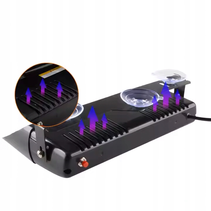 LED LAMPA NIEBIESKA BŁYSKOWA OSTRZEGAWCZA ZA SZYBĘ WŁĄCZNIK 18 PROGRAMÓW Napięcie 12-15 V