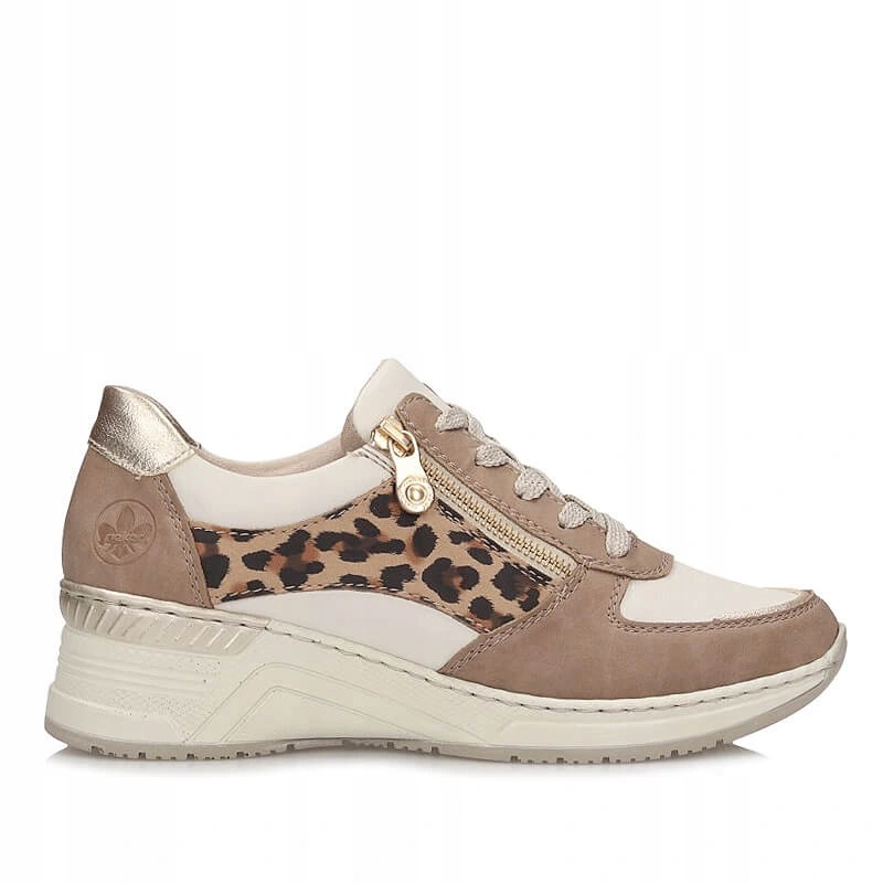 Módní dámské tenisky s motivem panterky Rieker N4308-64