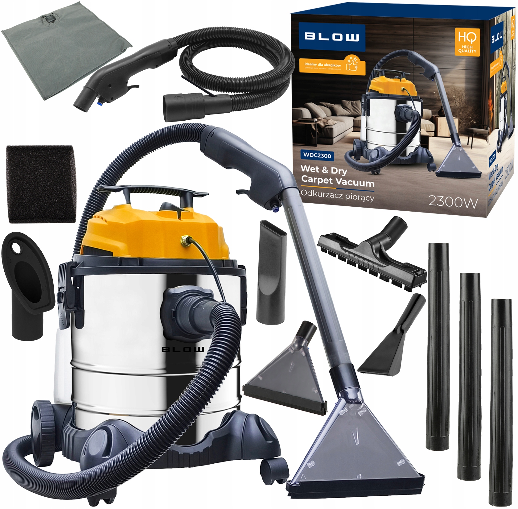 Prací Vysávač Na Pranie Čalúnenia Kobercov 2300 W Sáčok Na Vŕtanie