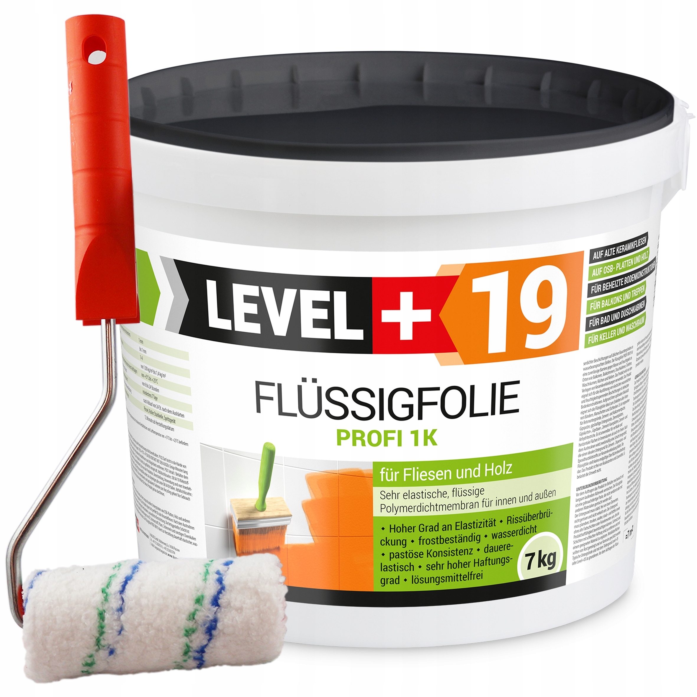 Folia w płynie 7kg Na Balkon Taras Osb L+19 Wałek malarski