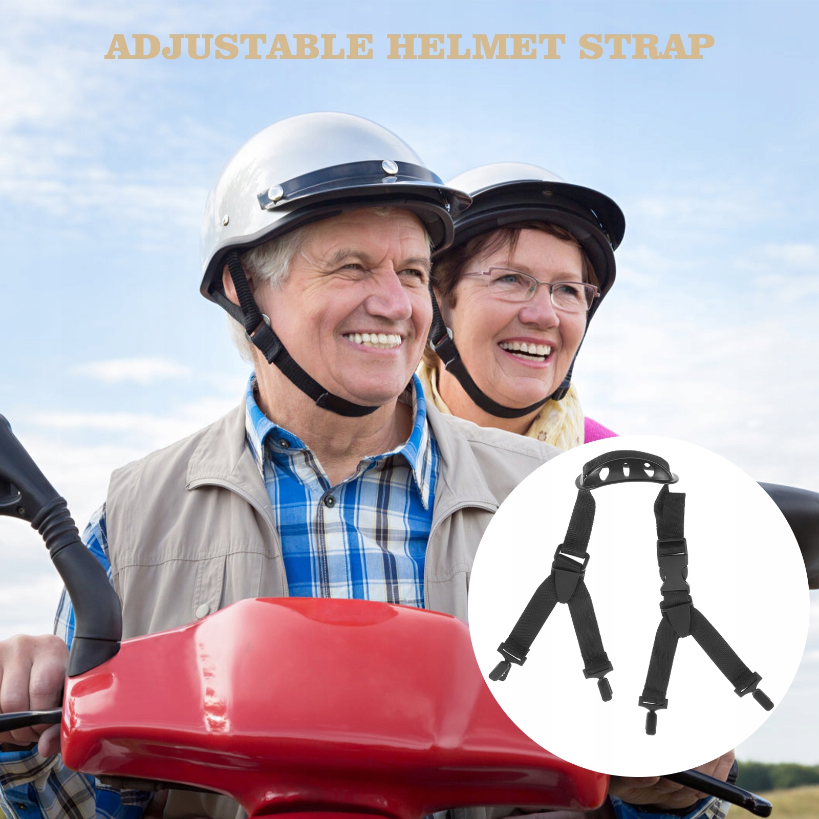 Kask z elastycznym paskiem podbródkowym Marka bez marki