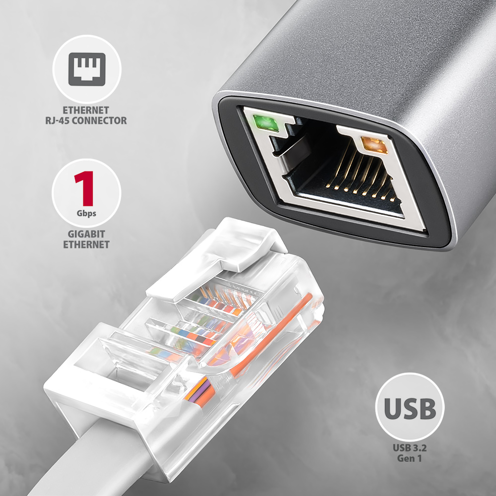 Adapter Usb-c Axagon Ade-txpd Gigabit Ethernet z Pd 100W