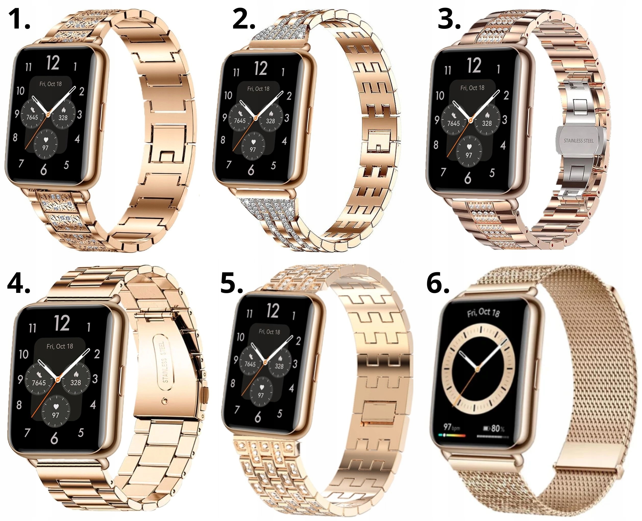 BRANSOLETA STALOWA DO HUAWEI WATCH FIT 2 ELEGANT/CLASSIC REGULOWANA DŁUGOŚĆ EAN (GTIN) 5903991415660