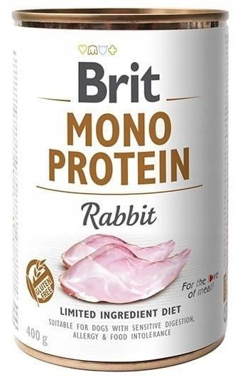 BRIT MONO PROTEIN RABBIT DOG CAN С КРОЛИКОМ 400 Г