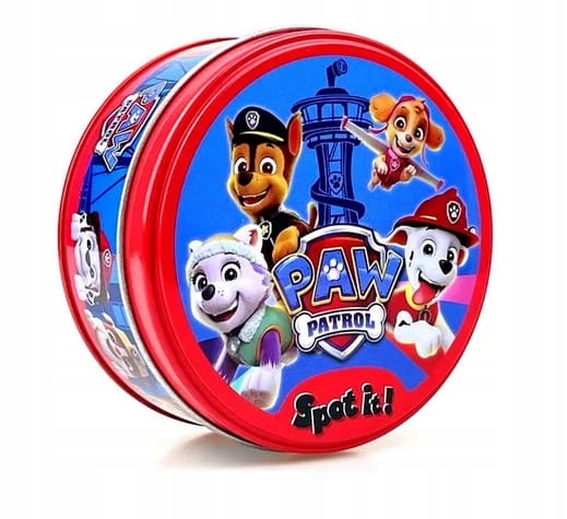 GRA SPOT IT , DOBBLE PSI PATROL , PUDEŁKO METALOWE, KARTY