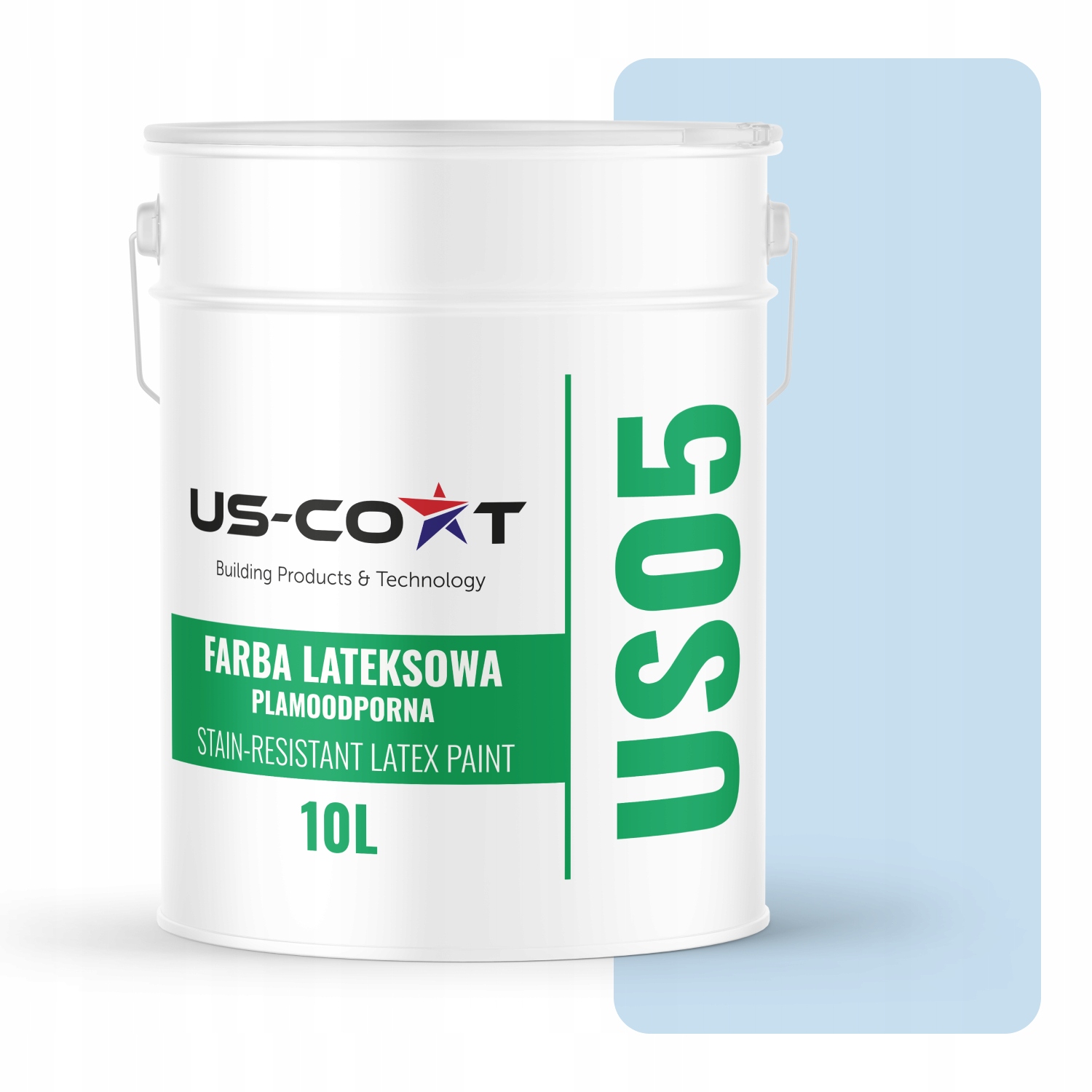 Latexová Farba Odolná Voči Škvrnám Farba Modrá H0169 10L Mat Na Steny Stropov