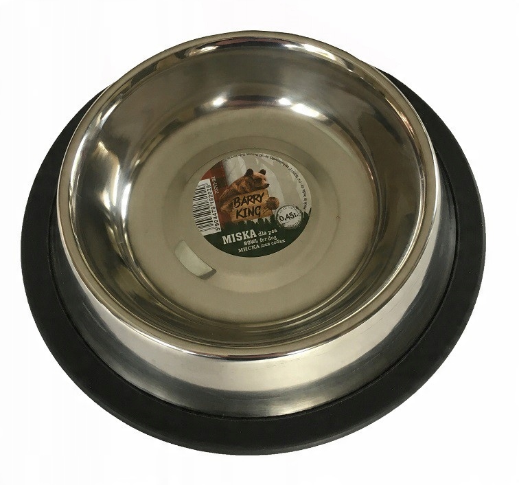 

Miska metalowa na gumie psa kota 0.45L Barry King