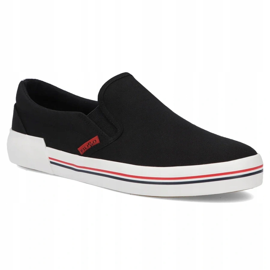 Pánské polobotky tenisky slip on černé Filippo MTN7792 45