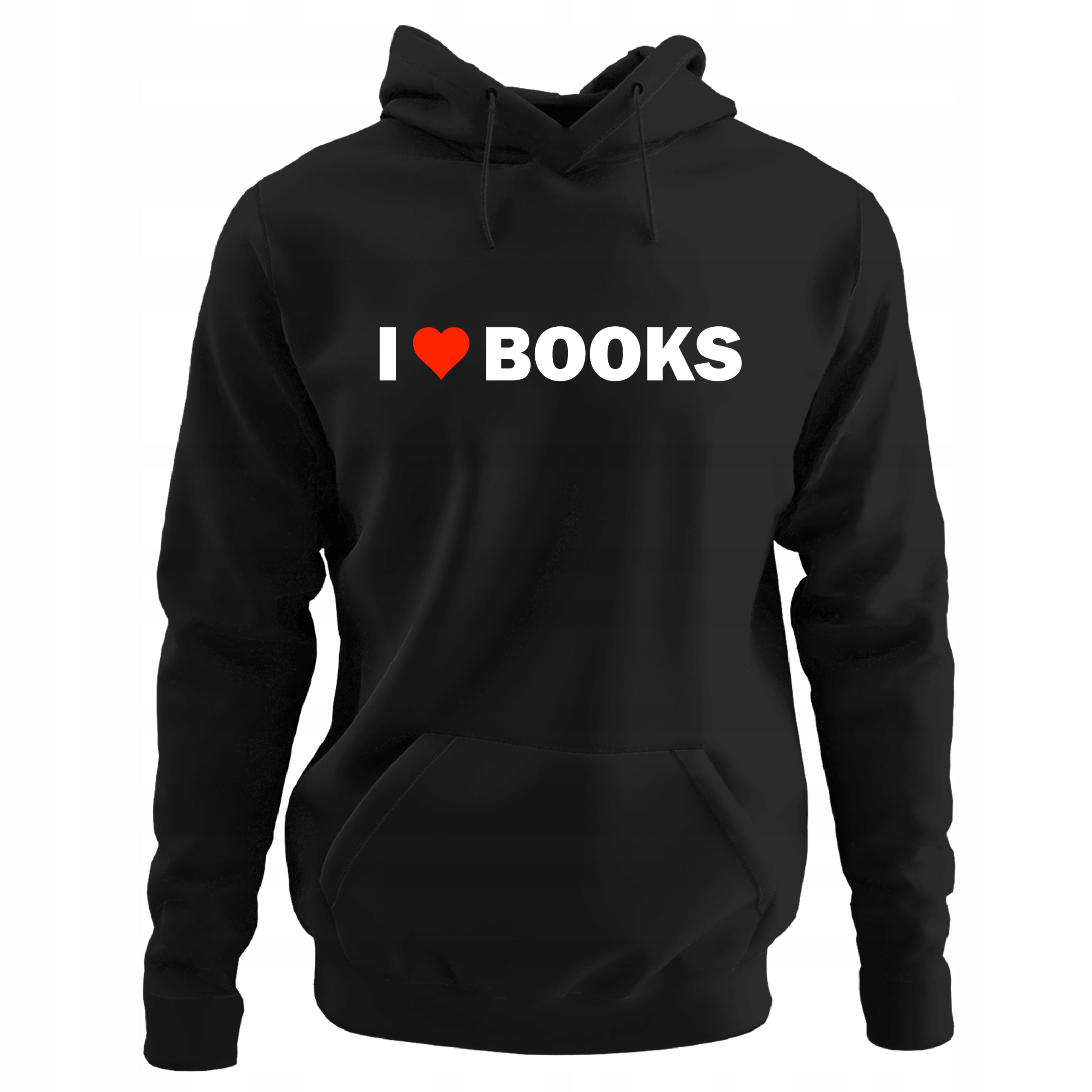 

Bluza Kangurka Czarna I Love Books Kocham Książki