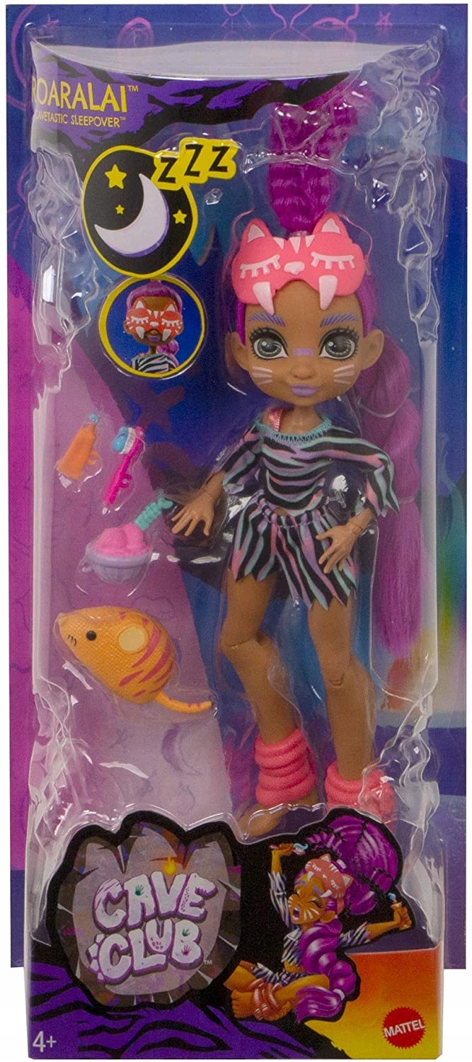 CAVE CLUB PIŻAMA PARTY LALKA ROARALAI RÓŻOWE WŁOSY Bohater Cave Club