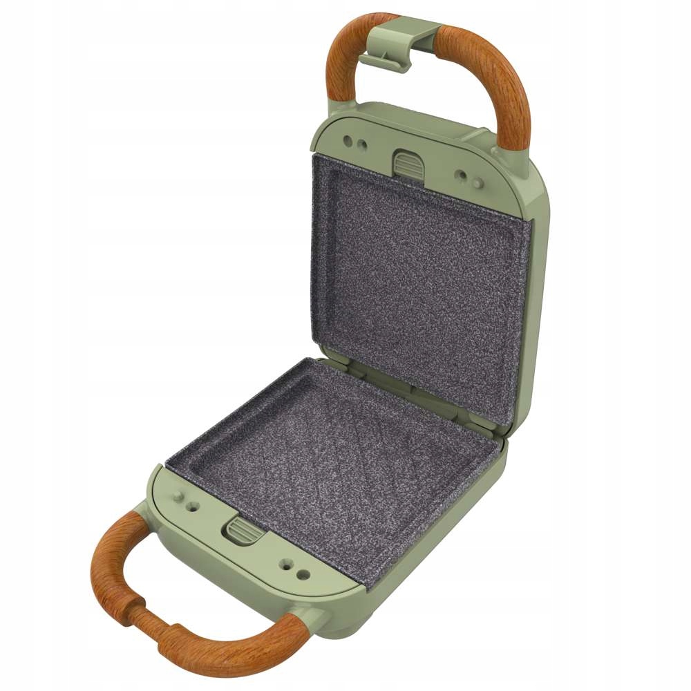 Opiekacz do kanapek 3w1 Cecotec Rock’nToast Retro Green 700W Gofrownica