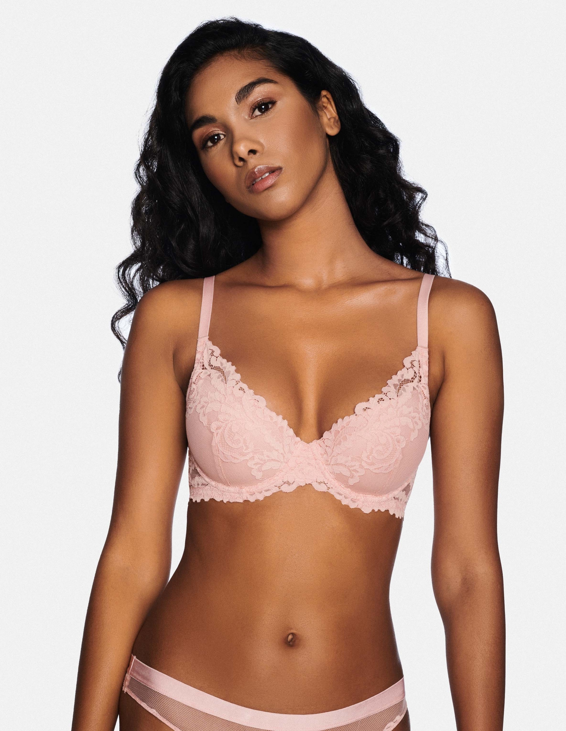 Biustonosz ESOTQ push-up Loolipop różowy 70D