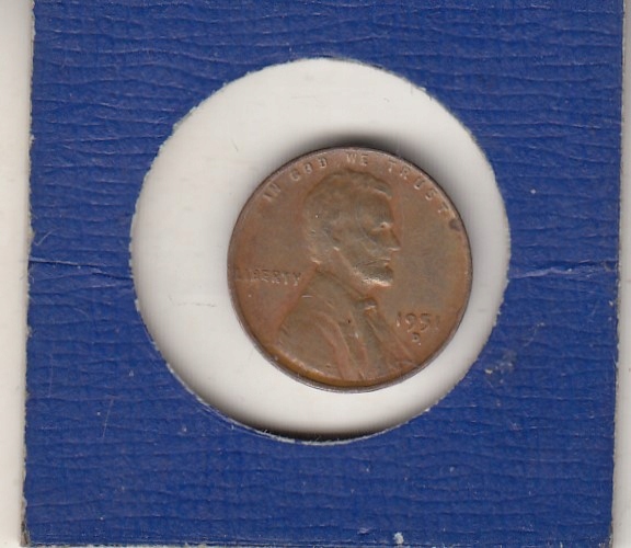 USA 1 cent 1951 D ladny stan