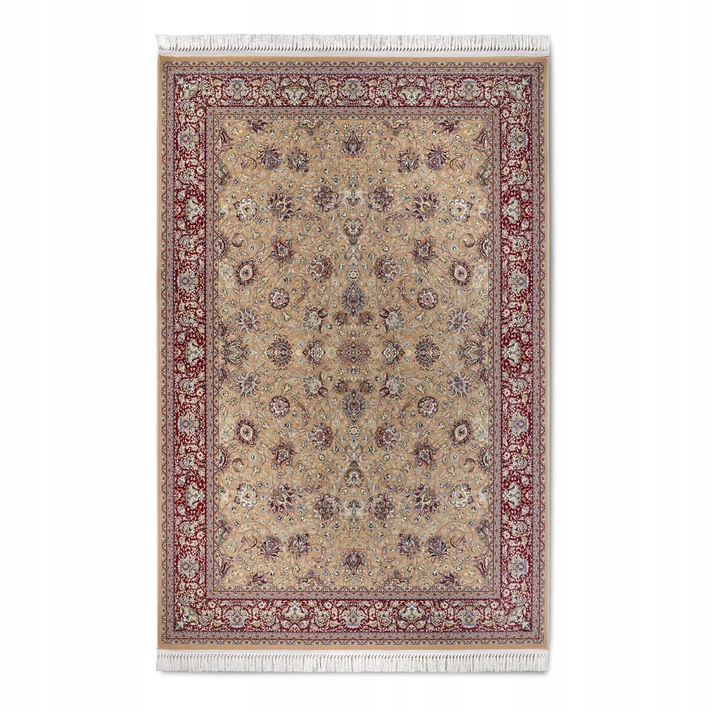 Koberec do obývacího pokoje 190 x 285 cm, klasický červenobéžový vzor