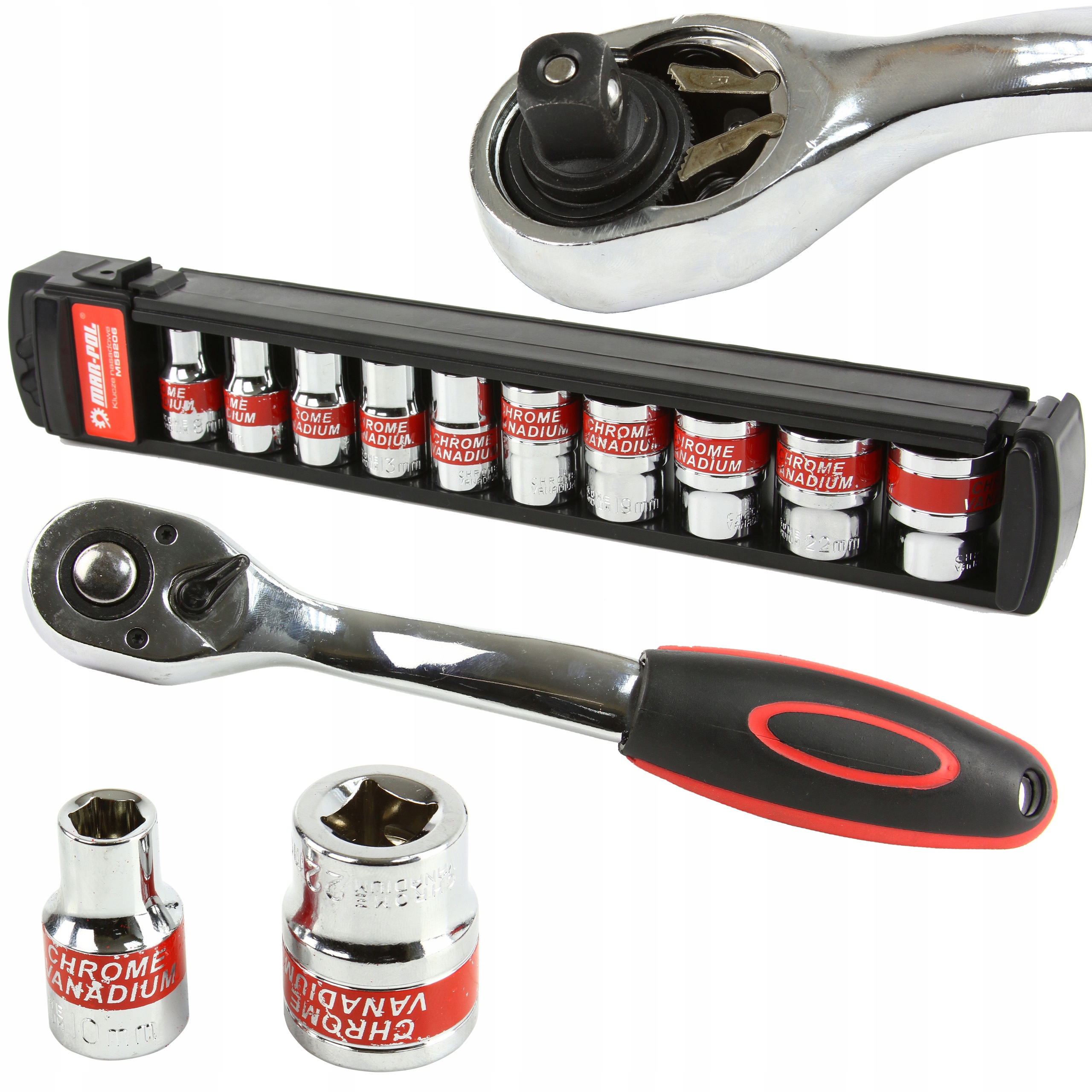 

Zestaw Kluczy Nasadowych 1/2" Mar-pol 8-24MM