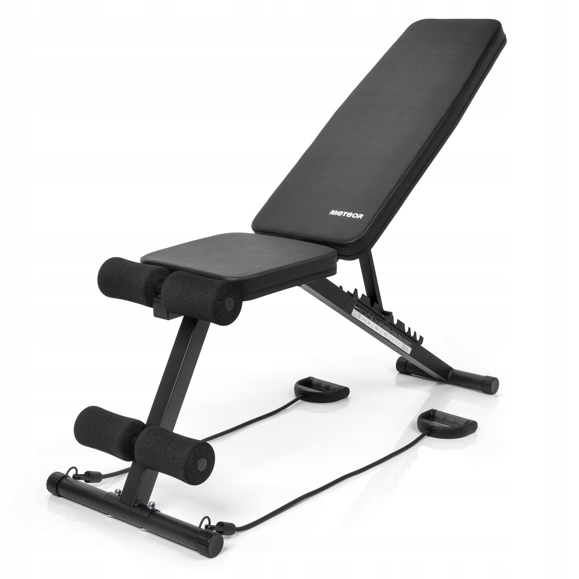 Tréninková Lavička Pro Cvičení Skládací Lavička do 200 kg Meteor 2 expandéry