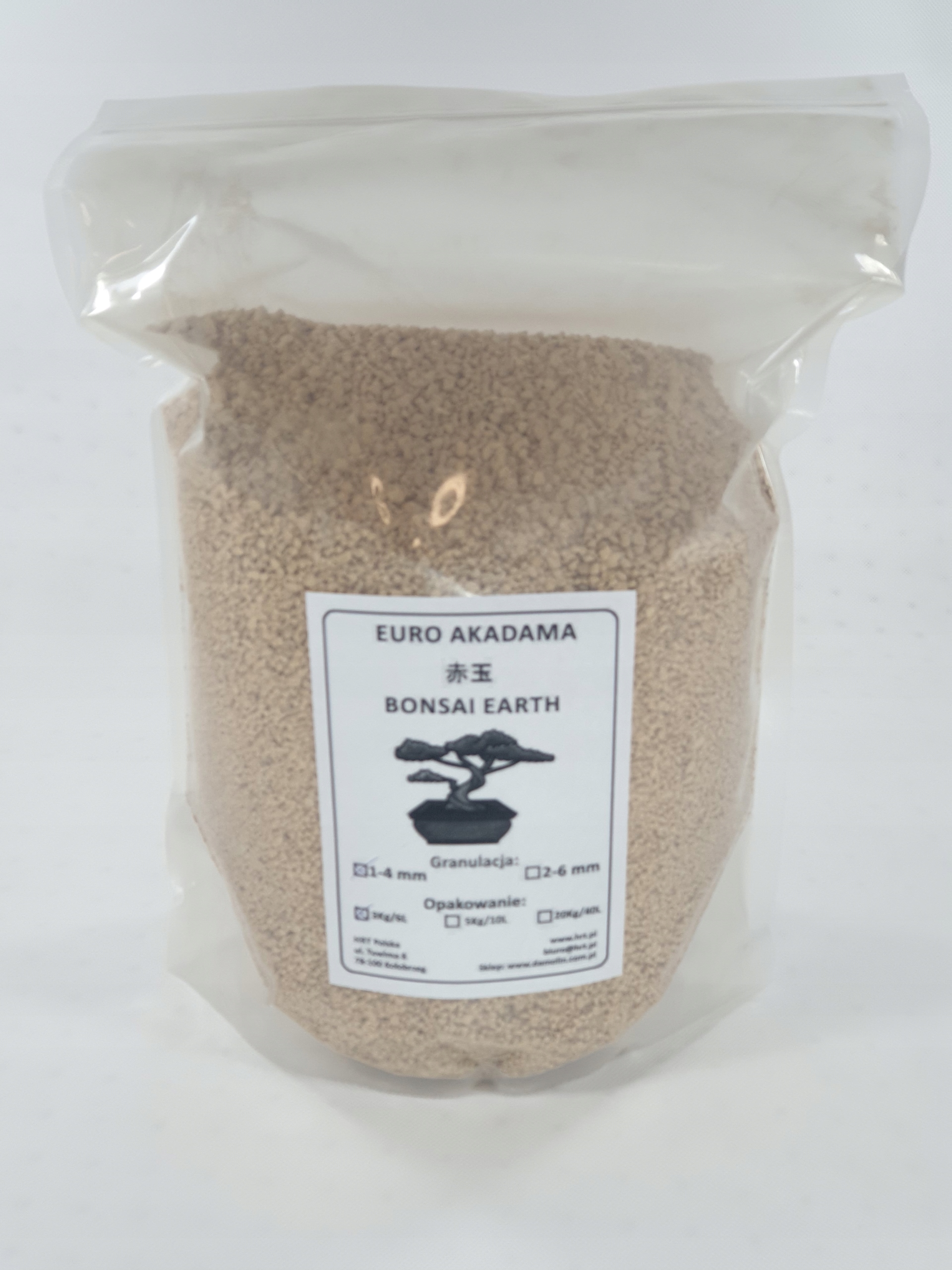 Euro-Akadama - ziemia do bonsai 3 Kg/6L - 1-4 mm