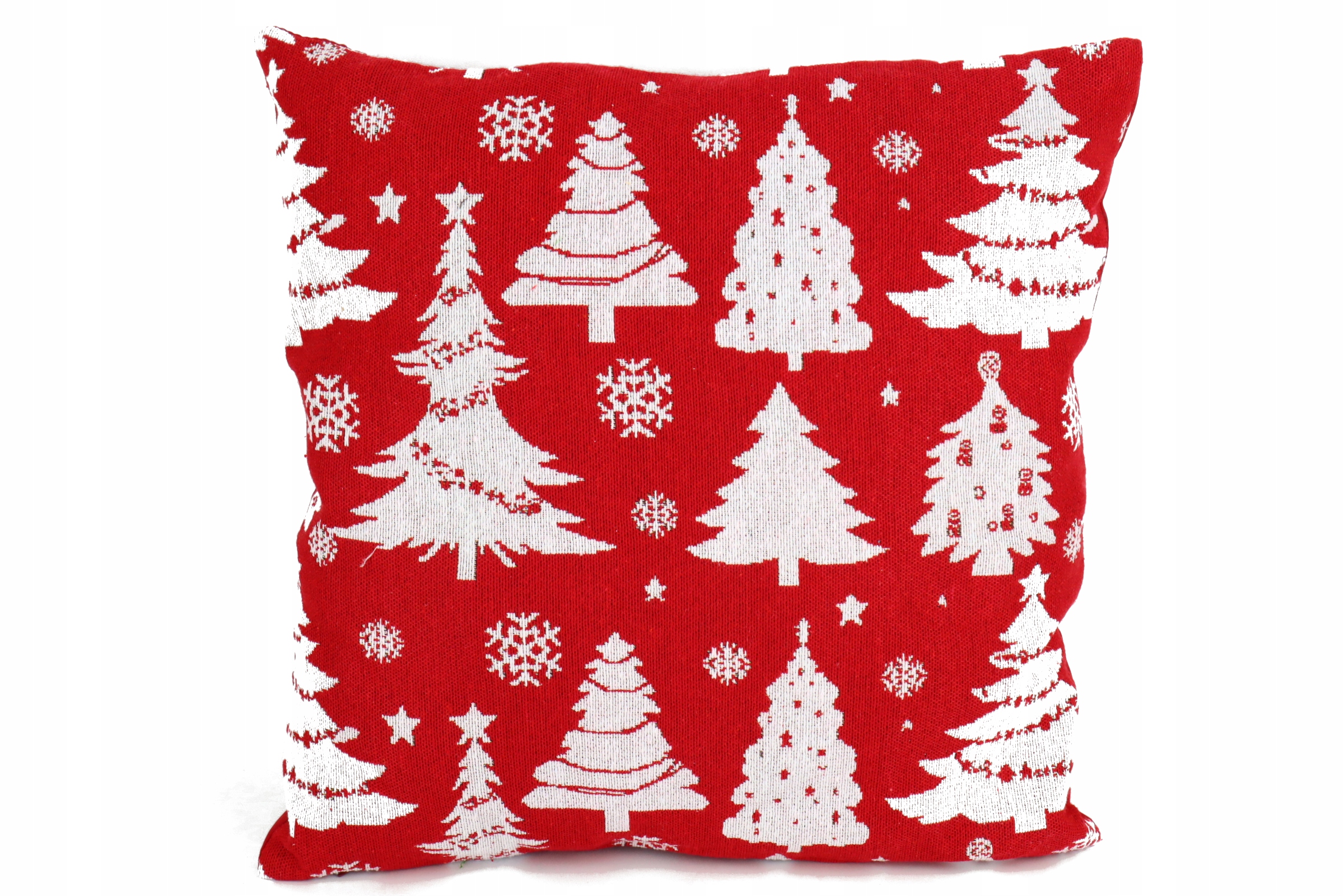 Poszewka na poduszkę czerwona 45x45 CHOINKI