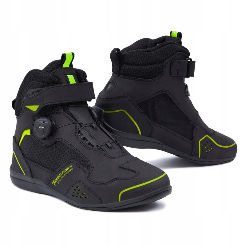 Motocyklové topánky Rebelhorn Spark II Black/Fluo Yellow veľ 44