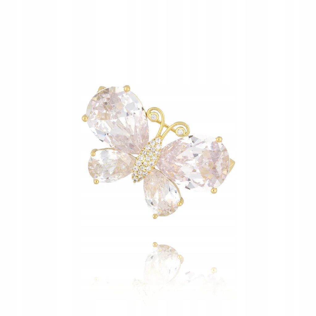 Brož By Dziubeka mosaz motýl