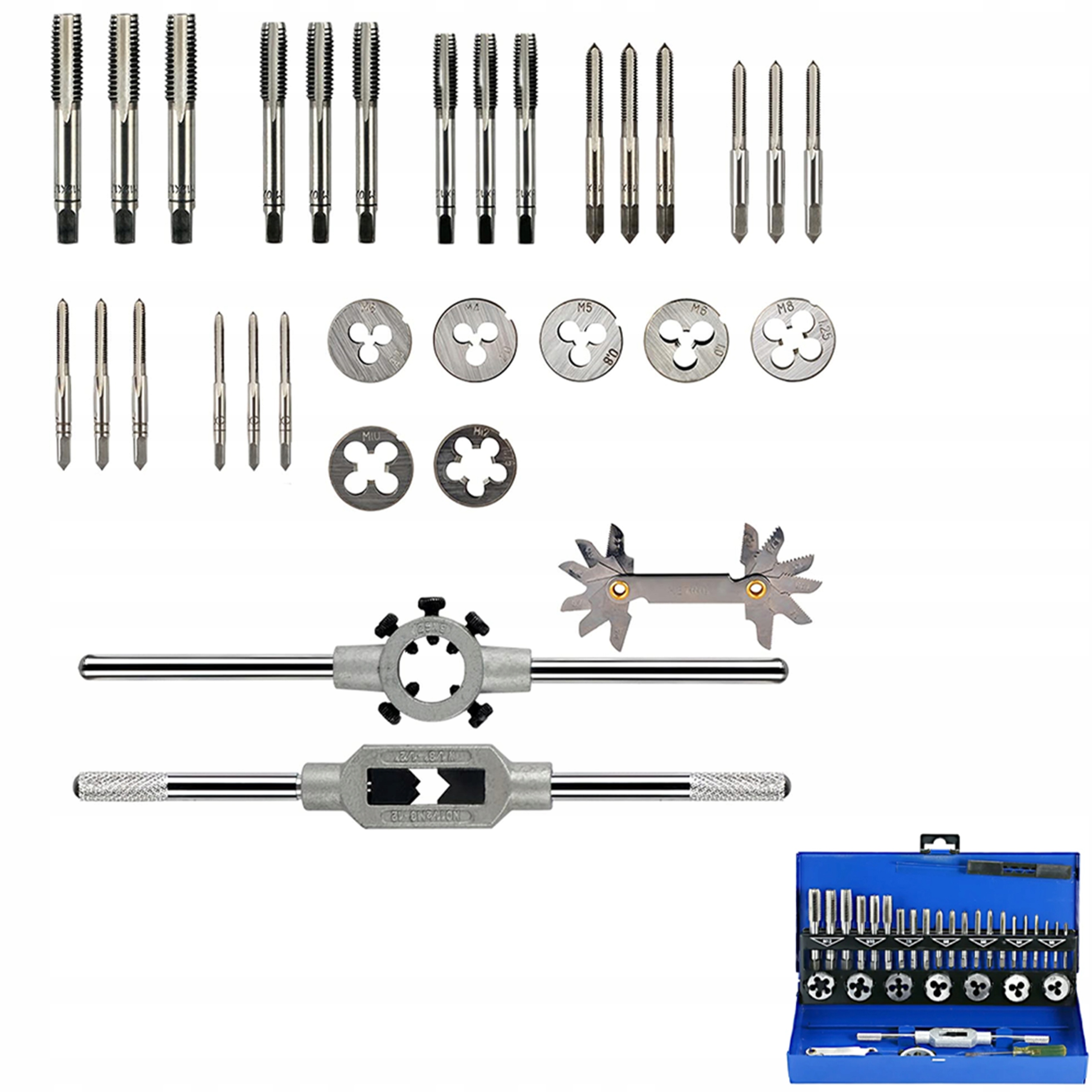Sada závitníků a nářezů 32 ks Závitníky nářezů Ocel