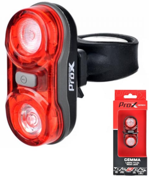 Tylna Lampa Na Sztycę Prox Gemma 2 x 0.5W Led Czerwona Na Baterie Do Torby