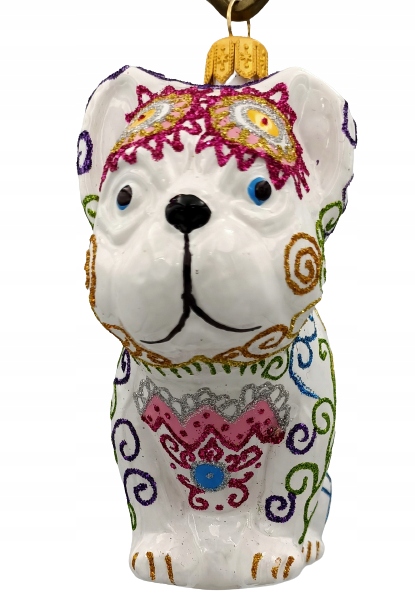 

Bombki Choinkowe Szklane Pies buldog 12cm