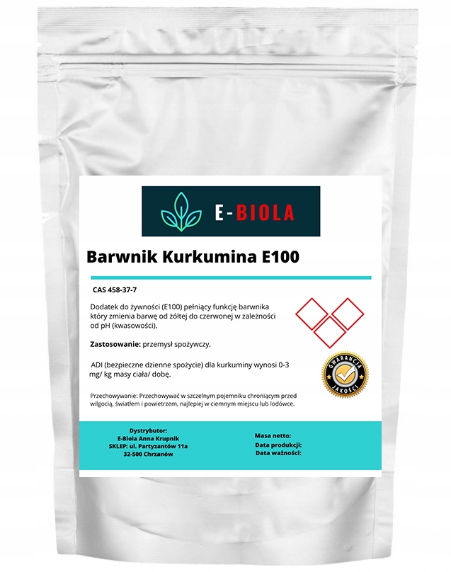 Barvivo Kurkumin E100 potravinářské, cukrářské 500 g