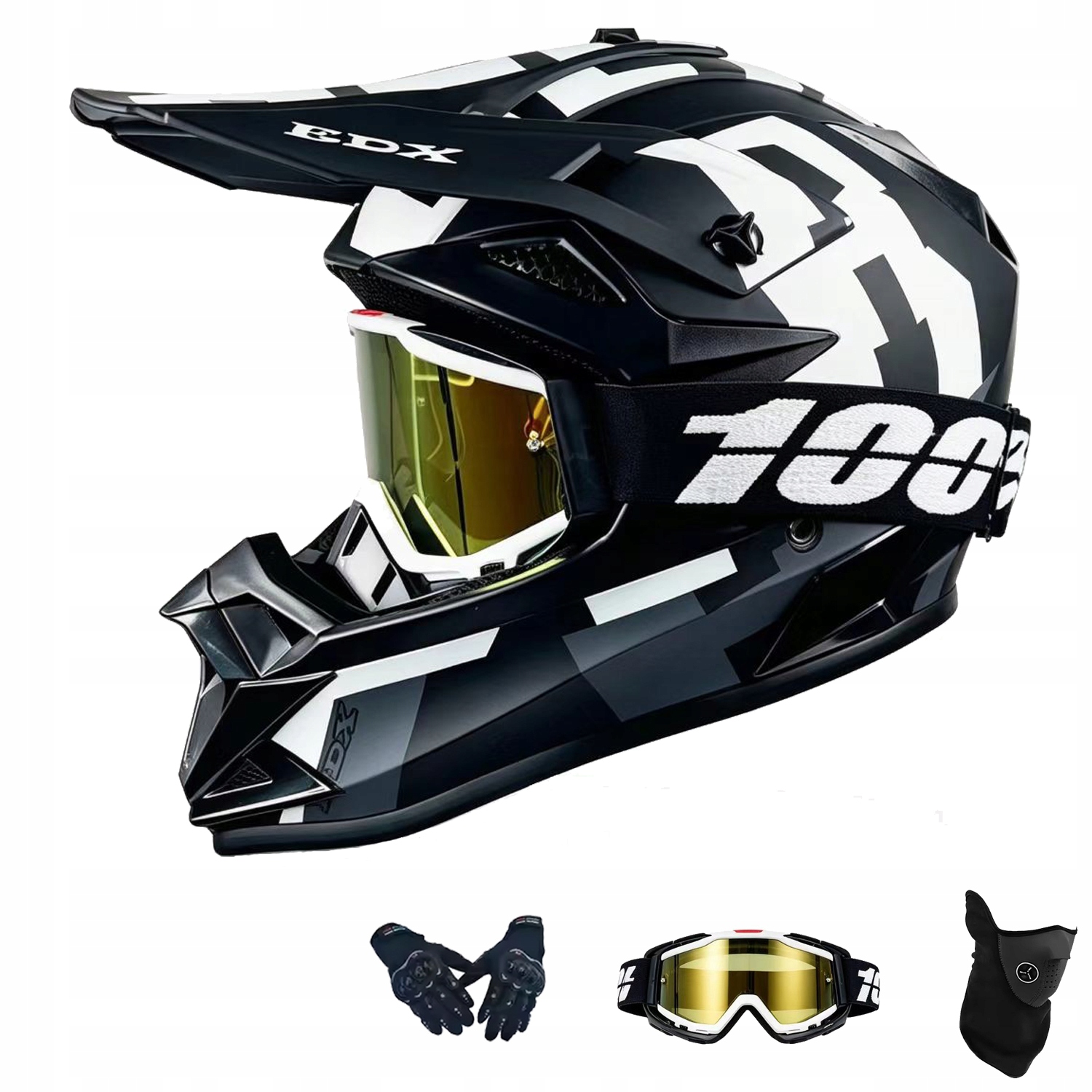 Helma Na Elektrickou Koloběžku Cross Enduro Quad Bmx Helma Brýle Rukavice S