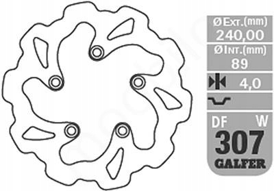 Galfer Brzdový Kotúč Zadný Suzuki Gsf/gsr/sv/rf (240X89X5) ()