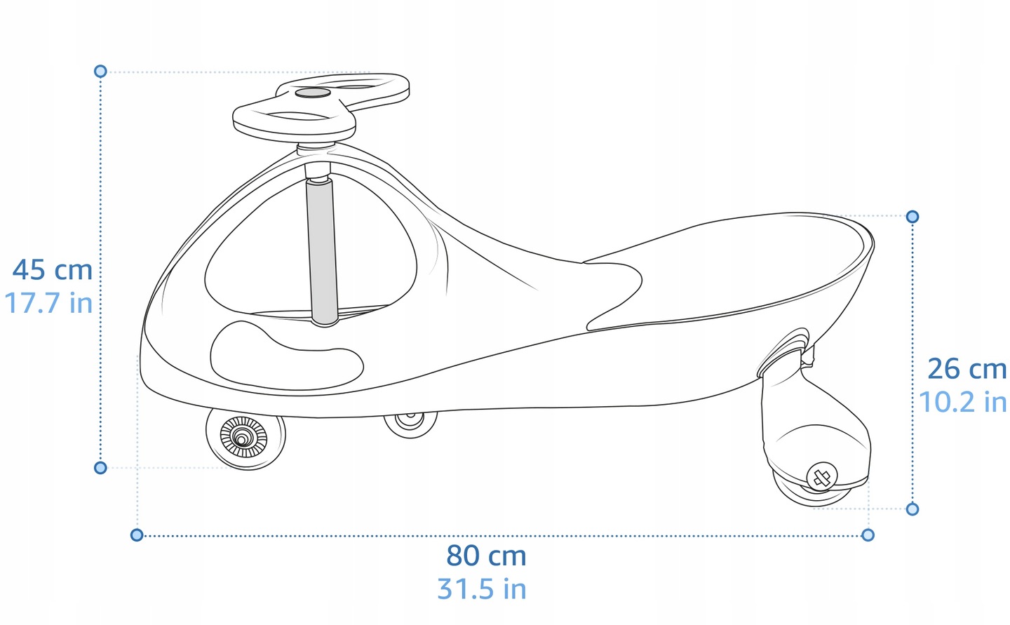 Jeździk pchacz pojazd grawitacyjny dla dzieci kółka LED Meteor SwinGo Marka Meteor