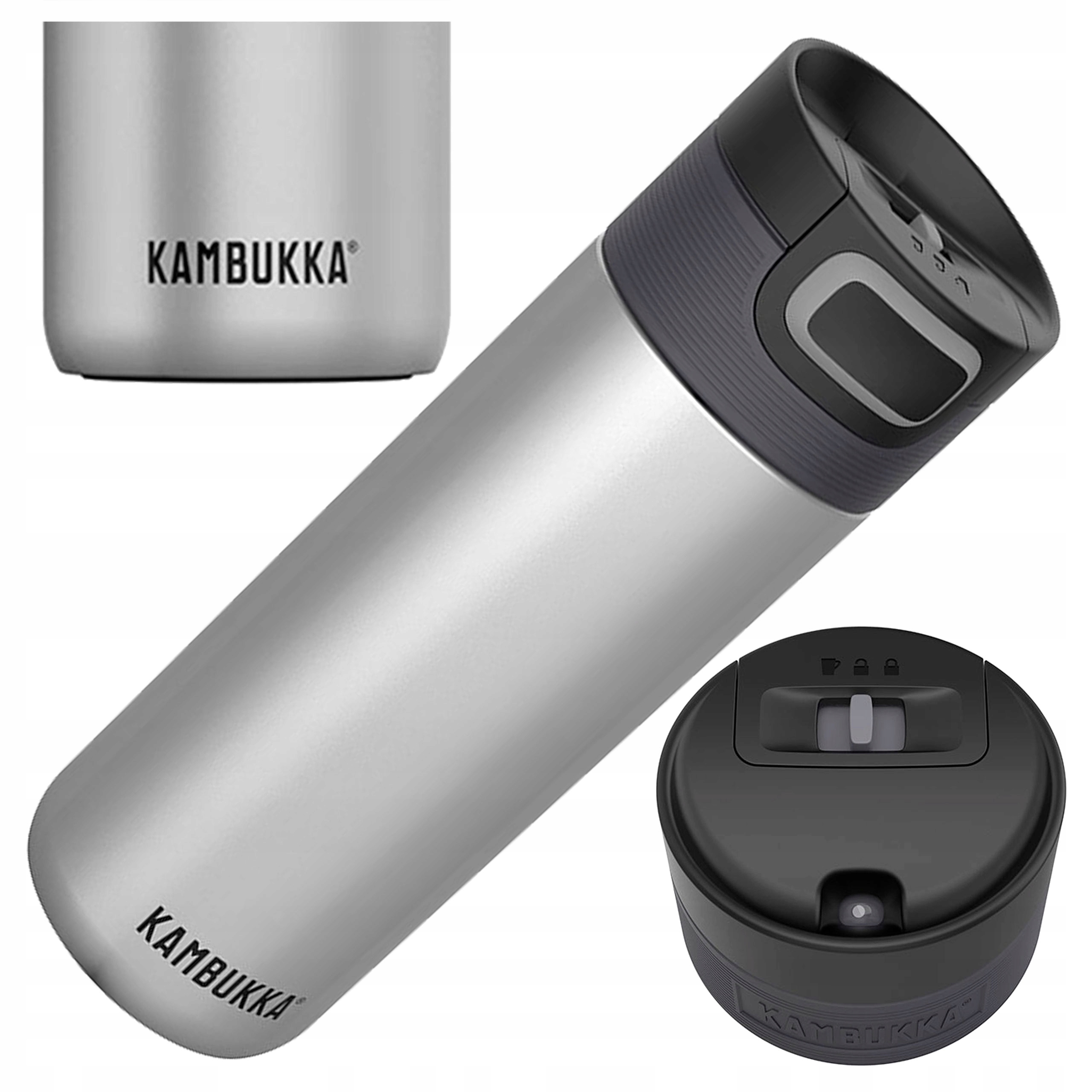 Kubek Termiczny Kambukka Etna Srebrny Podróżny Na Kawę Herbatę 500 ml