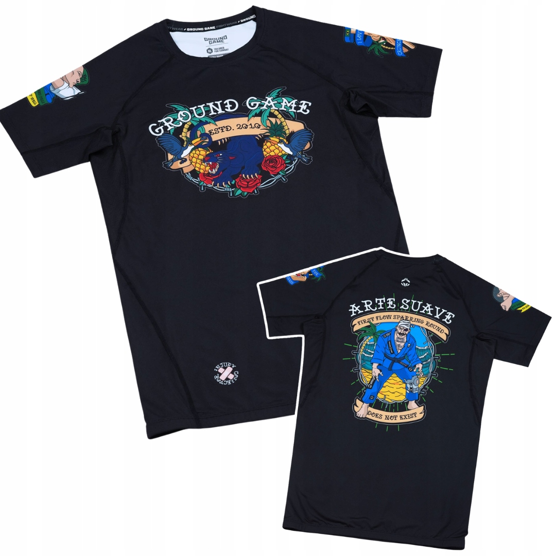 Rashguard męski Ground Game Injury Collector Czarny r. XL