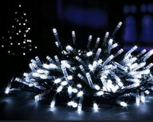 LAMPKI CHOINKOWE 100 LED BIAŁY ZIMNY ZEWNĘTRZNE WEWNĘTRZNE PROGRAMATOR Kod producenta 006107