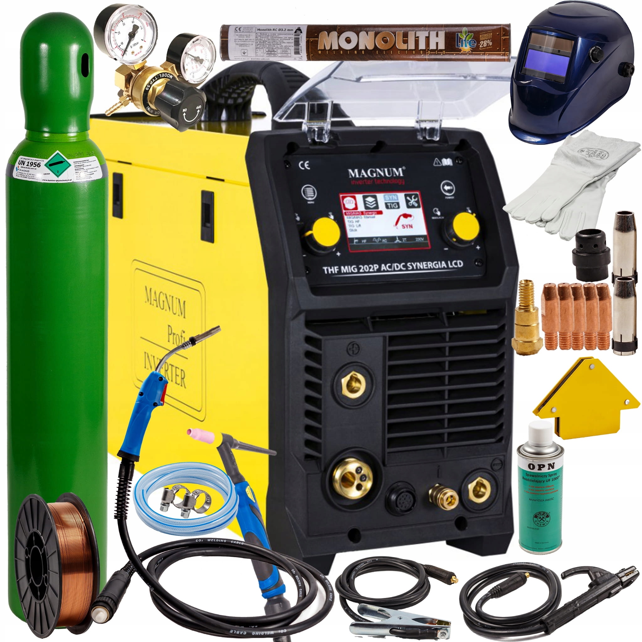 Migomat Z Tig Ac/dc Magnum Thf 202 P Mig Mma Tig 4V1 Synergia sada 1