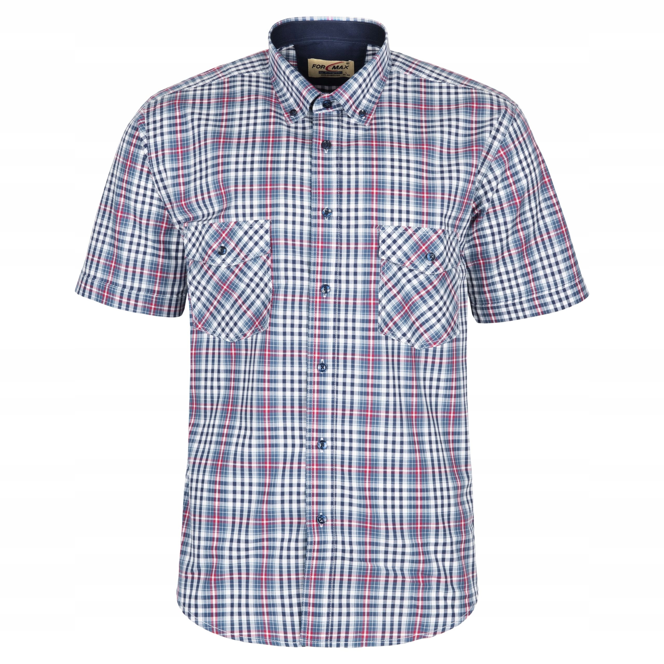 Koszula Męska W Kratkę 100% Bawełny Dwie Kieszenie XXL 43/44 FS179KR