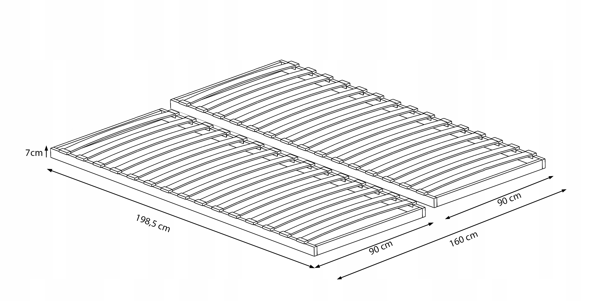 Stelaż wkład pod materac do łóżka SuperFlex 160x200 Stan opakowania oryginalne