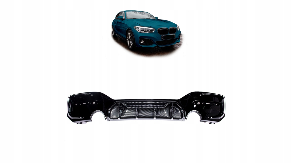Difuzér Bmw 1 F20 F21 Facelift zadný Carbon Look