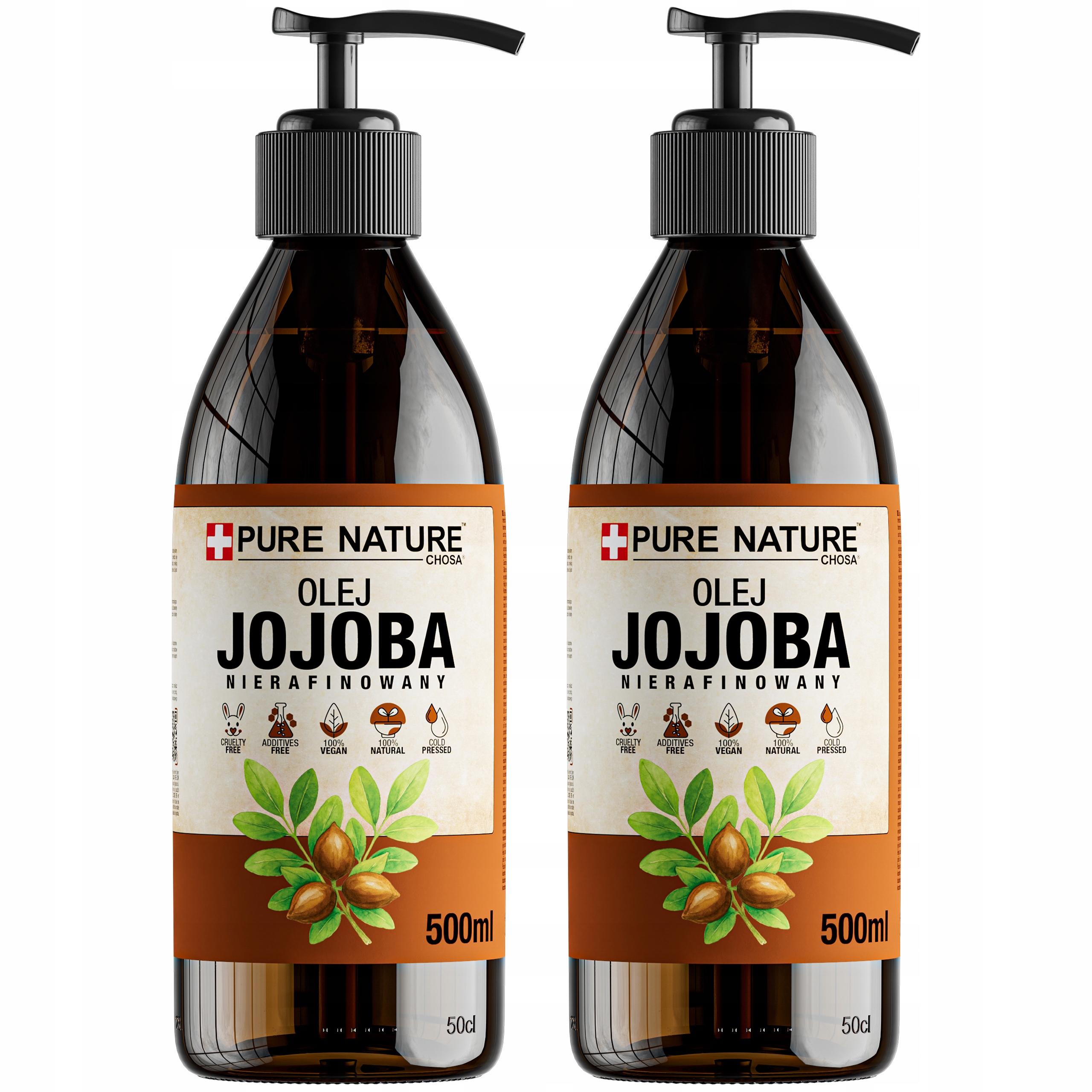 Jojobový Olej Přírodní Lisovaný Za Studena Nerafinovaný Dávkovač 2x 500 ml