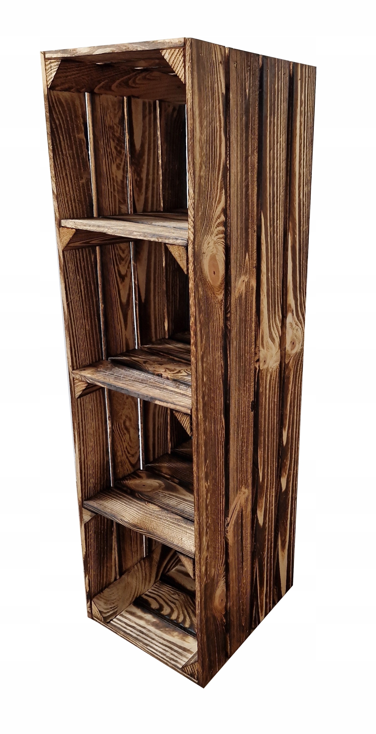 Dřevěná Krabička Se 3 Policemi, Regál Na Knihy, Na Suvenýry, 95x30x27 cm