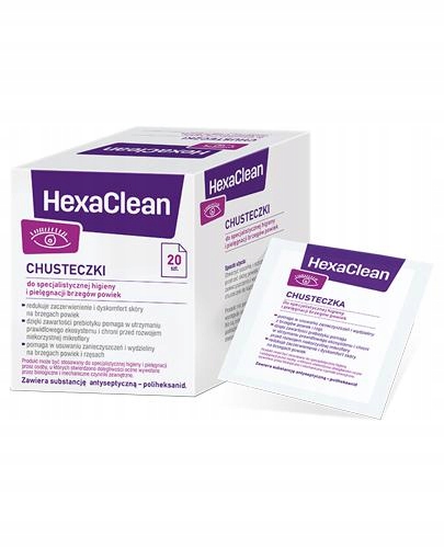 

Hexaclean Chusteczki z poliheksanidem do powiek