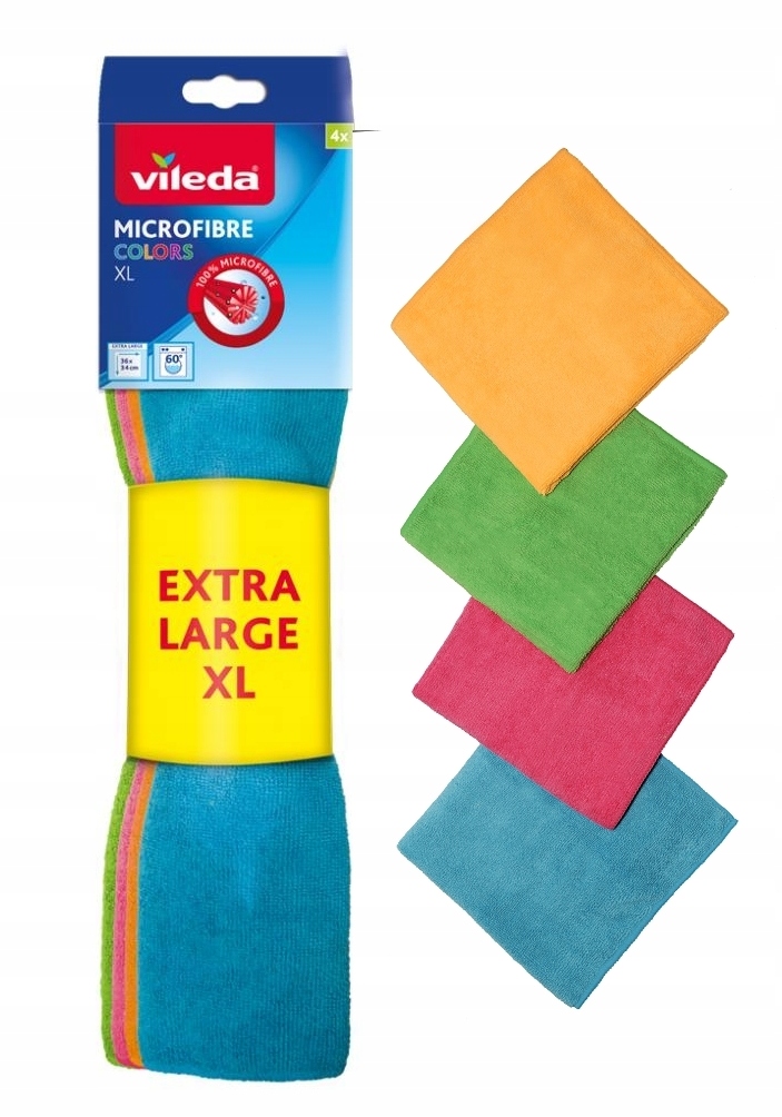 

Ściereczka Vileda Extra Large Colors Mikrofaza x4