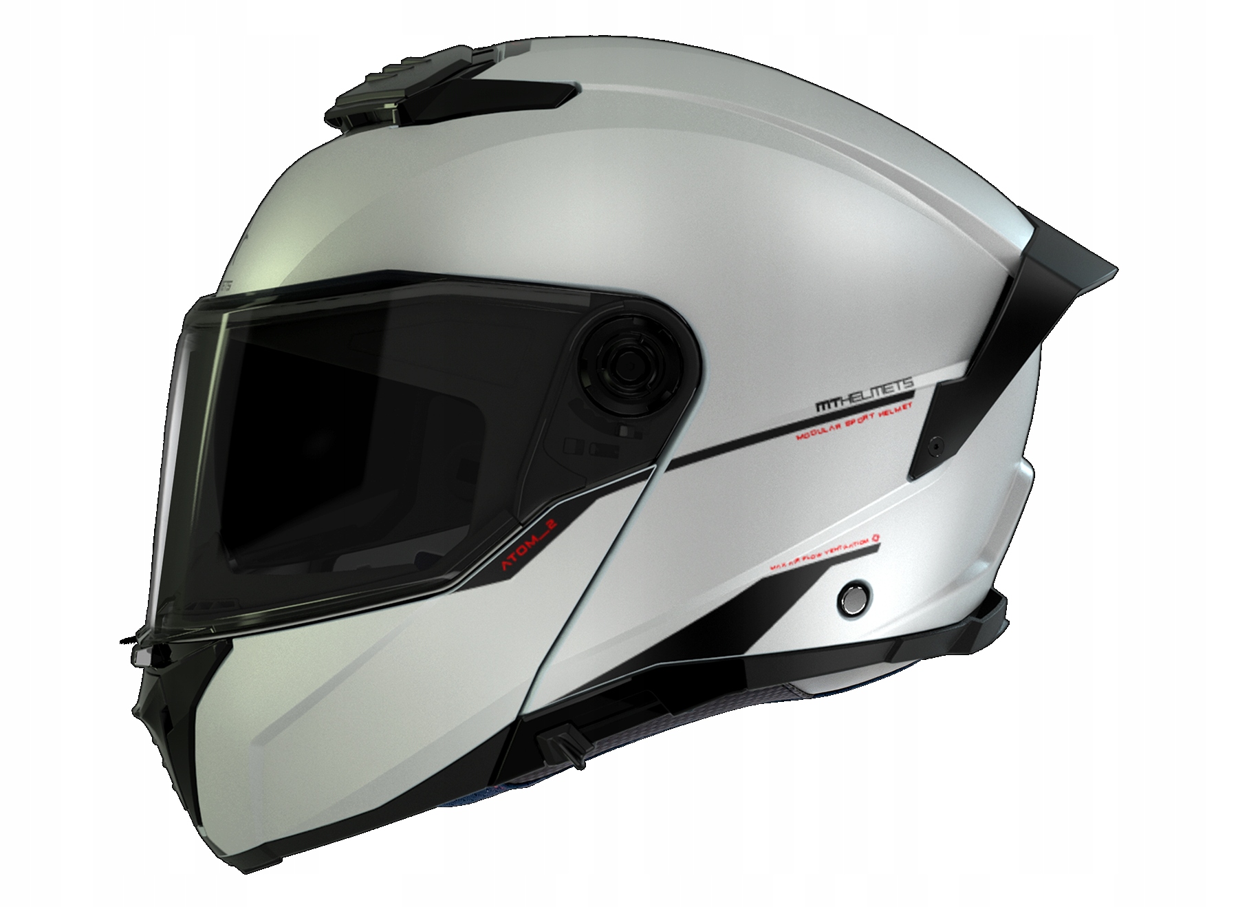 MT ATOM 2 SV SOLID WHITE Kask Szczękowy Motocyklowy MThelmets EAN (GTIN) 8434639175440
