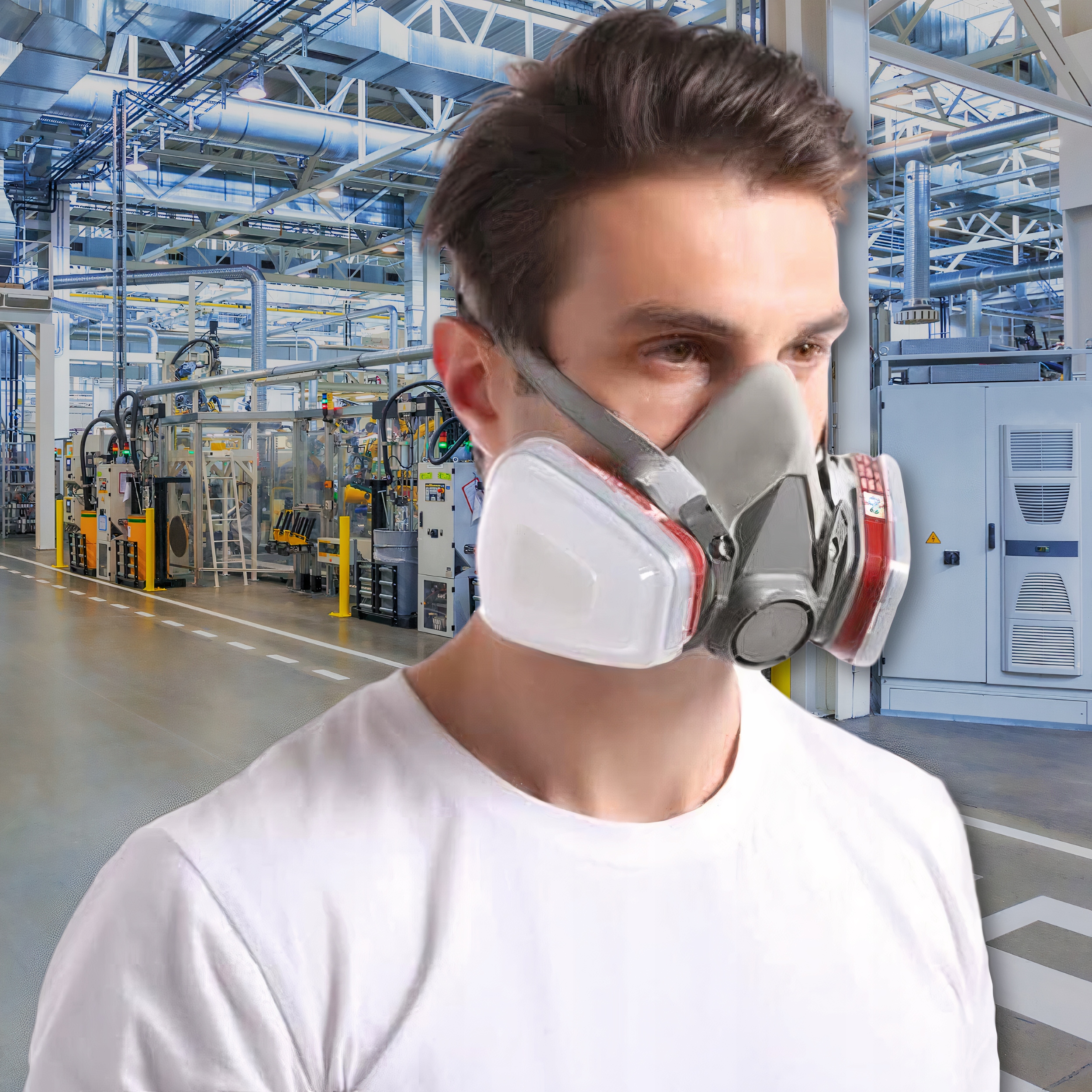 ZESTAW PÓŁMASKA MASKA LAKIERNICZA 6200 KOMPLETNA PRZECIWPYŁOWA L + FILTRY Klasa ochronna P1 FFP3 N100