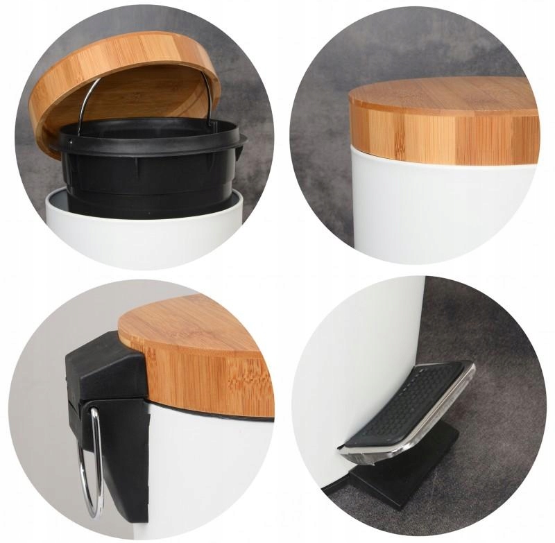 KOSZ NA ŚMIECI + STOKAJ NA PAPIER ZESTAW ŁAZIENKOWY Pojemność 3 l