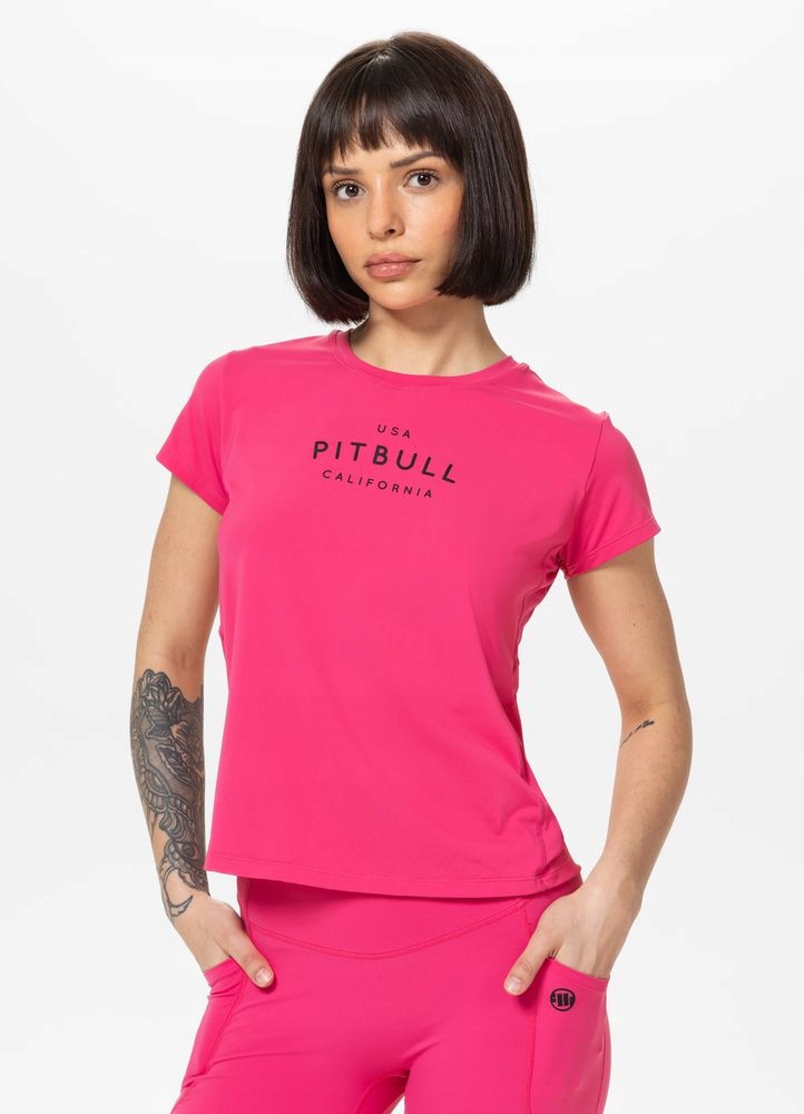 Damska Koszulka sportowa Pitbull Treningowy Luźny T-shirt Avenida