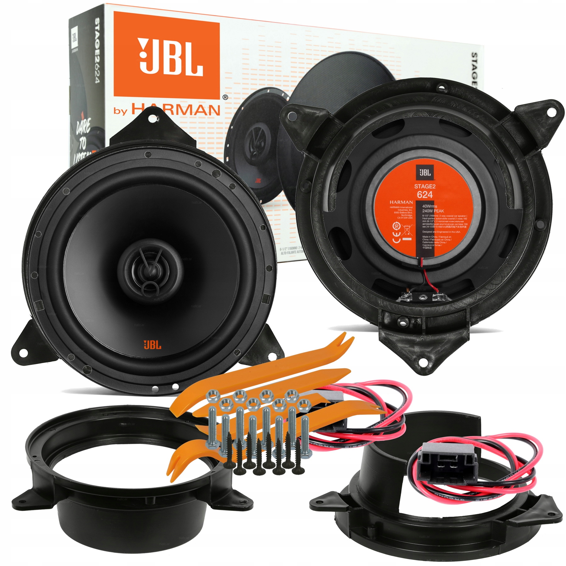 JBL STAGE2 624 GŁOŚNIKI VOLVO S60 S70 V70 XC70 TYŁ