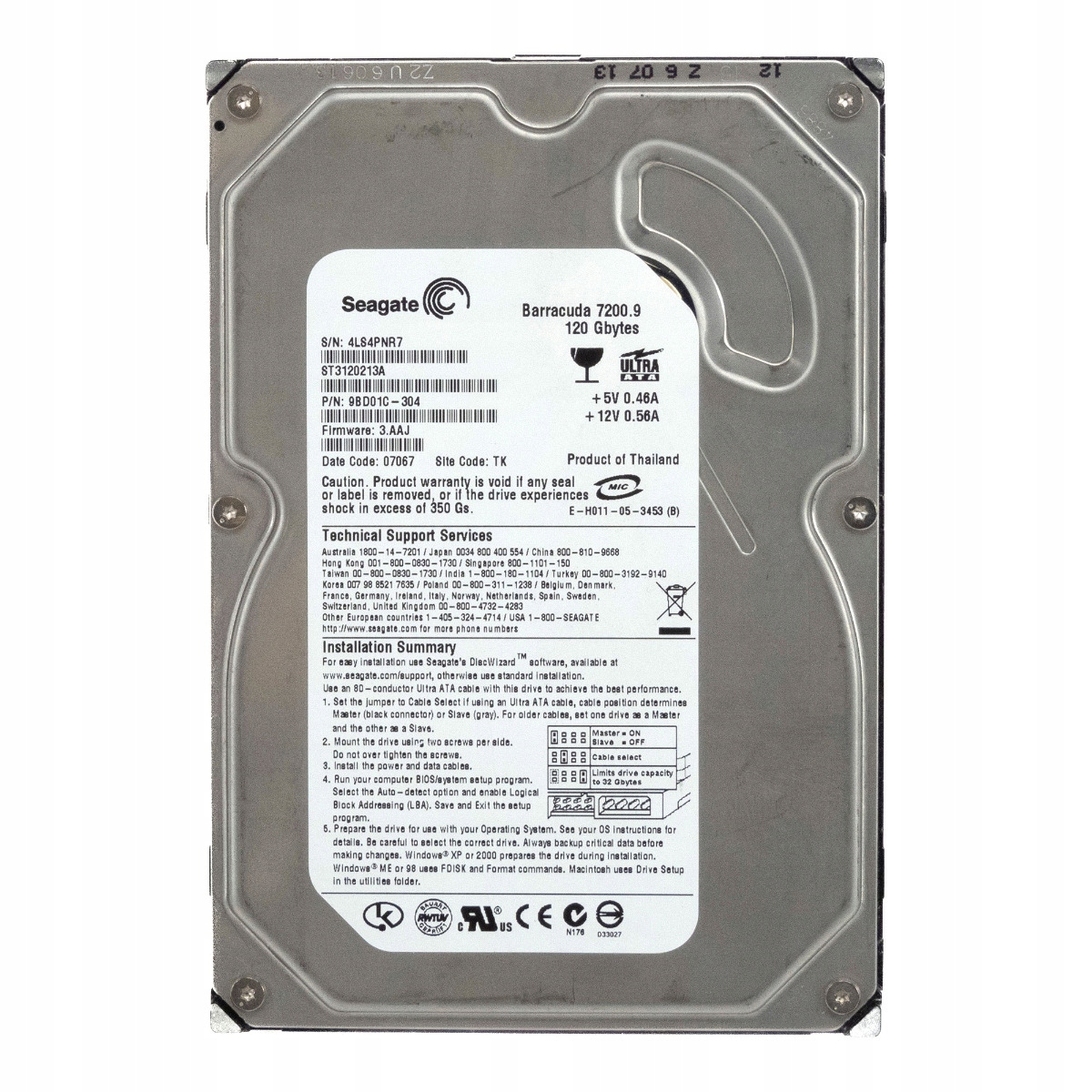 Seagate Barracuda 7200.9 120GB 7.2K 2MB Ata 3.5'' ST3120213A